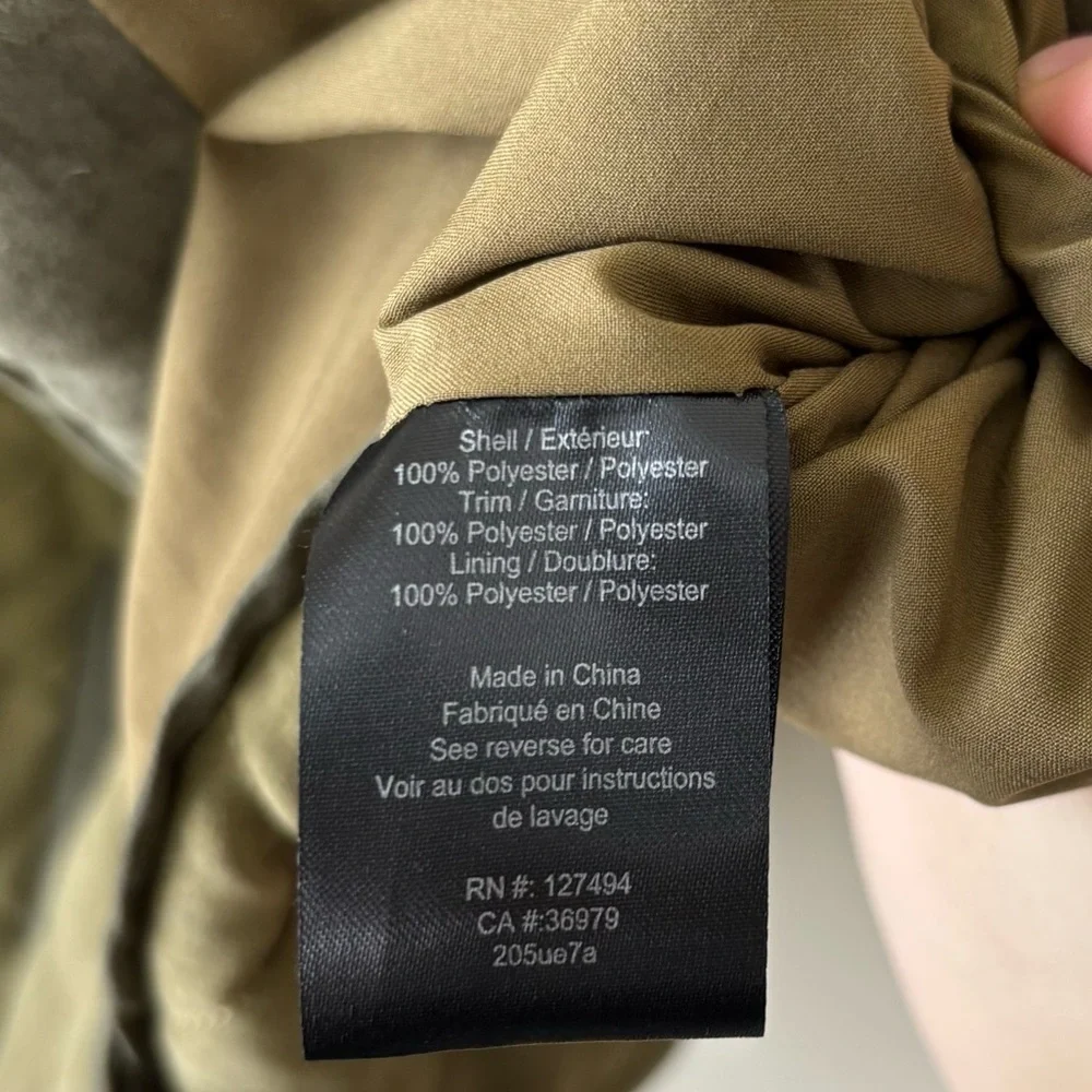 Heartloom Quilted Military Jacket In Green Khaki Women’s Size Large